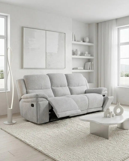 Madeira 3‑istuttava recliner‑sohva – harmaa - KalusteDuo_Huonekaluliike_recliner sohva
