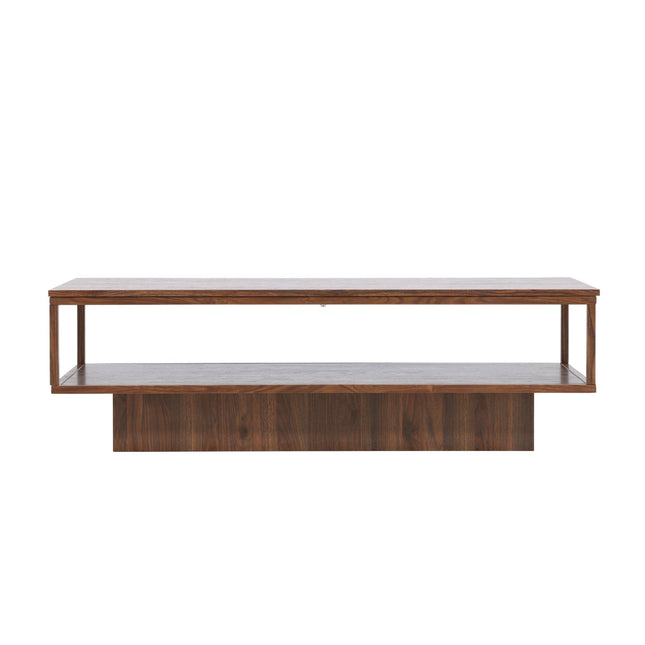 Maglehem sohvapöytä - 130*60*38cm - Teräs pähkinä / MDF pähkinä 3D-paperi - KalusteDuo_Huonekaluliike_Pöytä