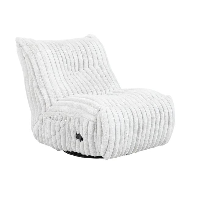 Mello lepotuoli - recliner mekanismilla / valkoinen sametti - KalusteDuo_Huonekaluliike_recliner tuoli