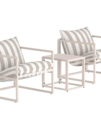 Mesena oleskeluryhmä - beige / raita valkoinen beige - KalusteDuo_Huonekaluliike_Oleskeluryhmä ulkokäyttöön