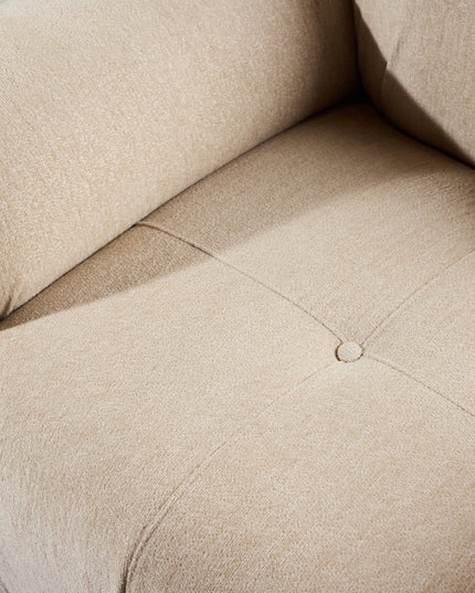 Mika 1-istuttava sohva - hopea runko / beige - KalusteDuo_Huonekaluliike_Nojatuoli