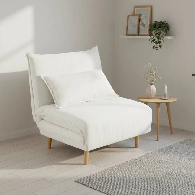 Milla nojatuolisänky valkoinen – 88 cm vuodetuoli - KalusteDuo_Huonekaluliike_vuodetuoli