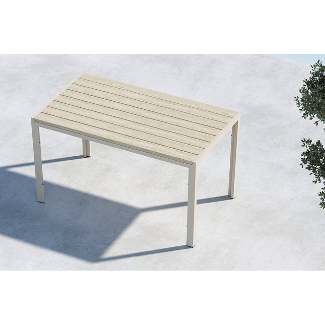 Mirko ruokapöytä 140x80x74 - beige / beige - KalusteDuo_Huonekaluliike_Ruokapöytä ulkokäyttöön