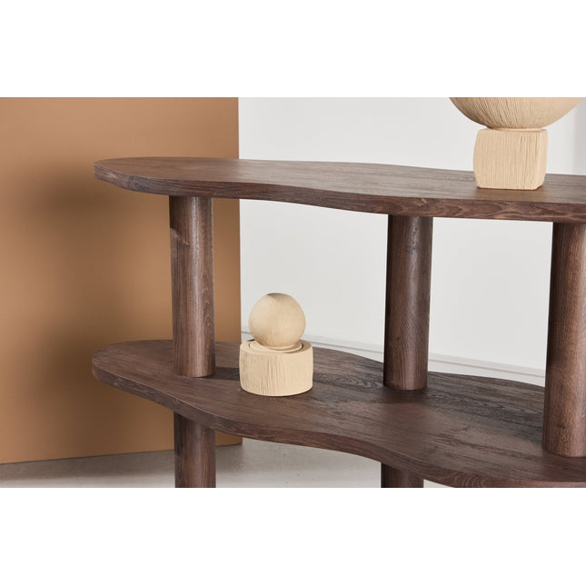 Moln hylly 120x45x75 cm - MDF ja mokka 3D-paperi - KalusteDuo_Huonekaluliike_Säilytyskaluste