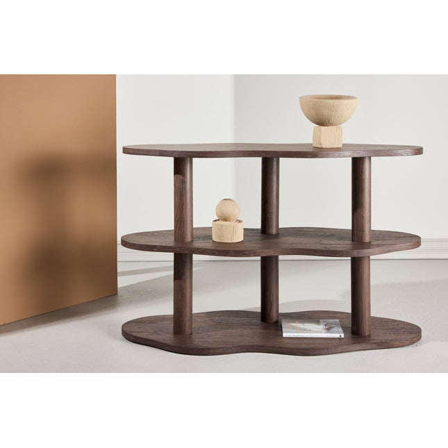 Moln hylly 120x45x75 cm - MDF ja mokka 3D-paperi - KalusteDuo_Huonekaluliike_Säilytyskaluste