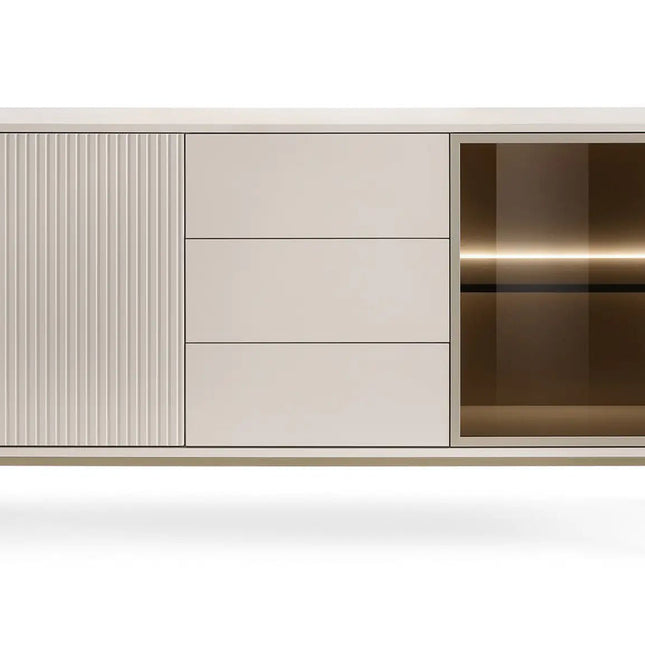 Mona 2 senkki 154 cm - LED‑valaistuksella - KalusteDuo_Huonekaluliike_Senkki