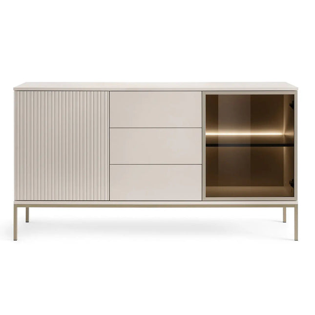 Mona 2 senkki 154 cm - LED‑valaistuksella - KalusteDuo_Huonekaluliike_Senkki
