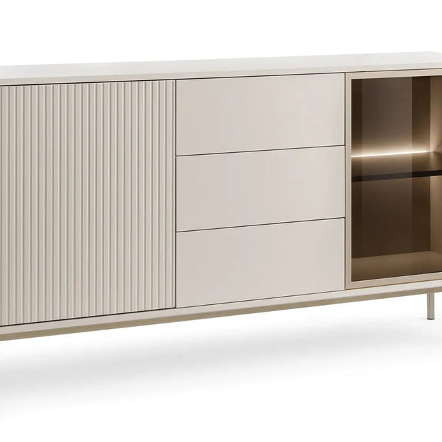 Mona 2 senkki 154 cm - LED‑valaistuksella - KalusteDuo_Huonekaluliike_Senkki