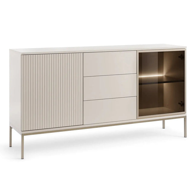 Mona 2 senkki 154 cm - LED‑valaistuksella - KalusteDuo_Huonekaluliike_Senkki