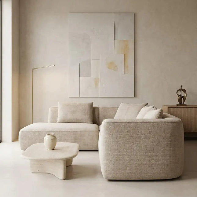 Monaco kulmasohva 282 cm – beige, oikea ja vasen kätisyys - KalusteDuo_Huonekaluliike_Kulmasohva