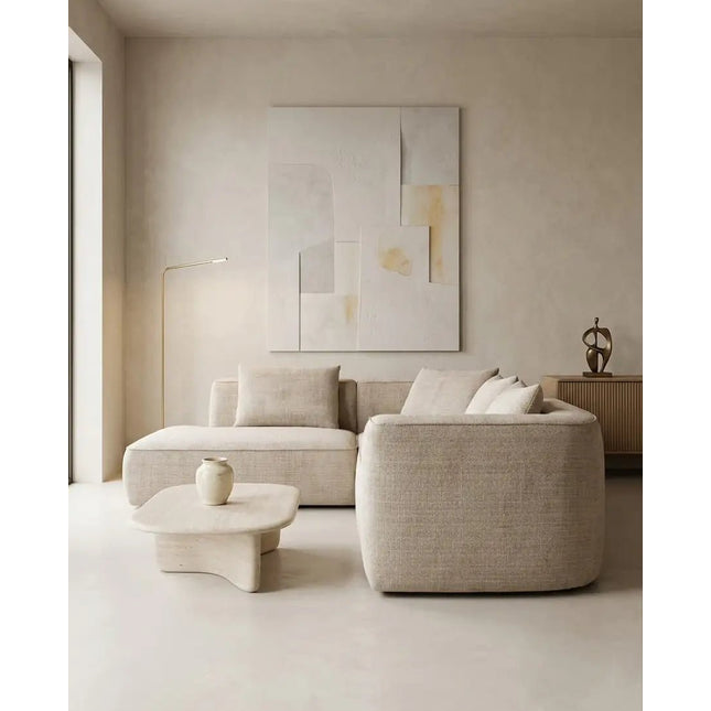 Monaco kulmasohva 282 cm – beige, oikea ja vasen kätisyys - KalusteDuo_Huonekaluliike_Kulmasohva