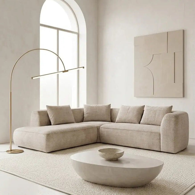 Monaco kulmasohva 282 cm – beige, oikea ja vasen kätisyys - KalusteDuo_Huonekaluliike_Kulmasohva