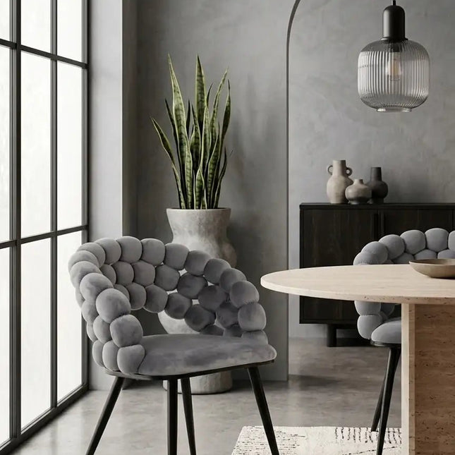 Mondo tuoli - harmaa sametti - KalusteDuoHuonekaluliikeRuokatuoli