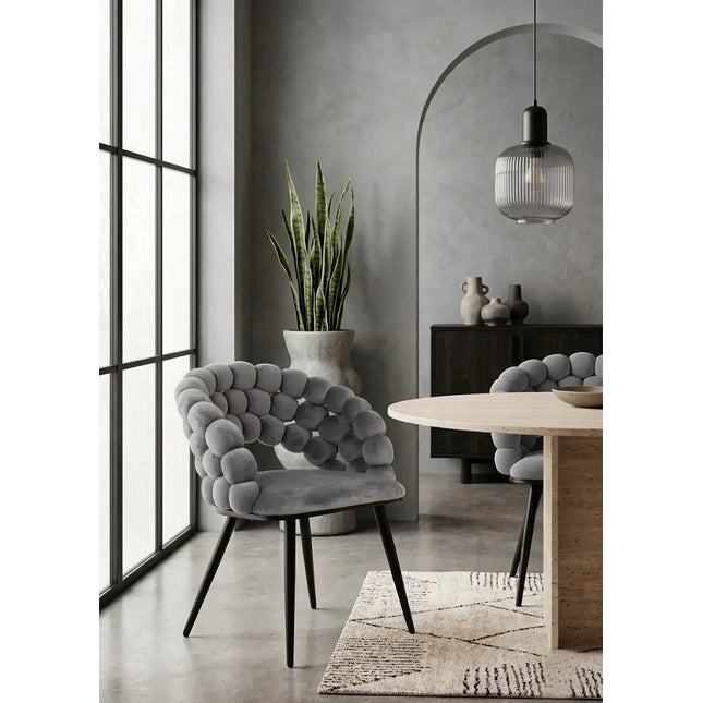 Mondo tuoli - harmaa sametti - KalusteDuo_Huonekaluliike_Ruokatuoli