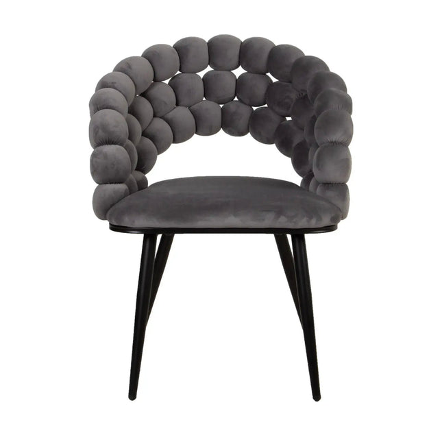 Mondo tuoli - harmaa sametti - KalusteDuo_Huonekaluliike_Ruokatuoli