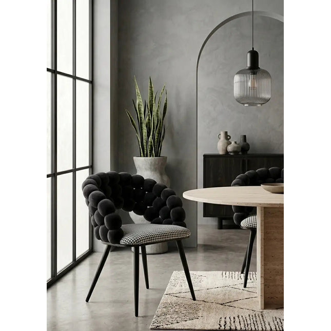 Mondo tuoli - musta sametti - KalusteDuo_Huonekaluliike_Ruokatuoli