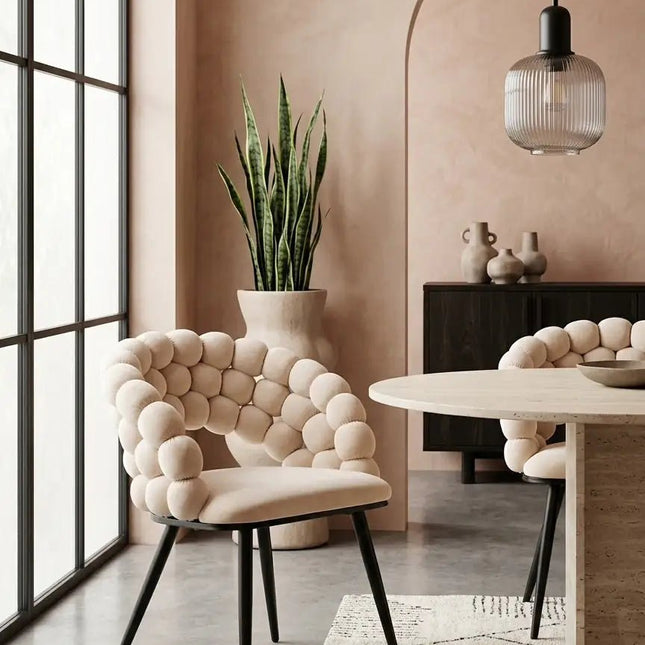 Mondo tuoli - vaalea beige sametti - KalusteDuoHuonekaluliikeRuokatuoli