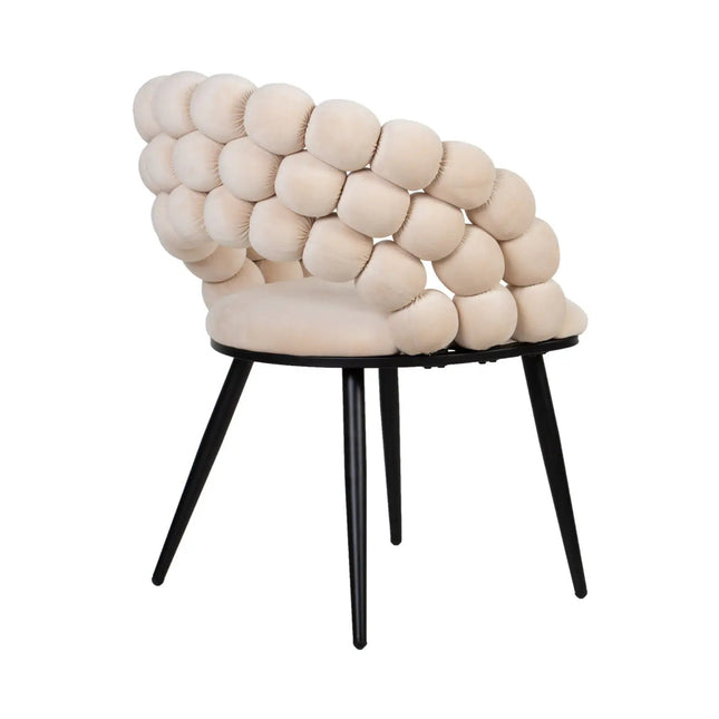 Mondo tuoli - vaalea beige sametti - KalusteDuo_Huonekaluliike_Ruokatuoli
