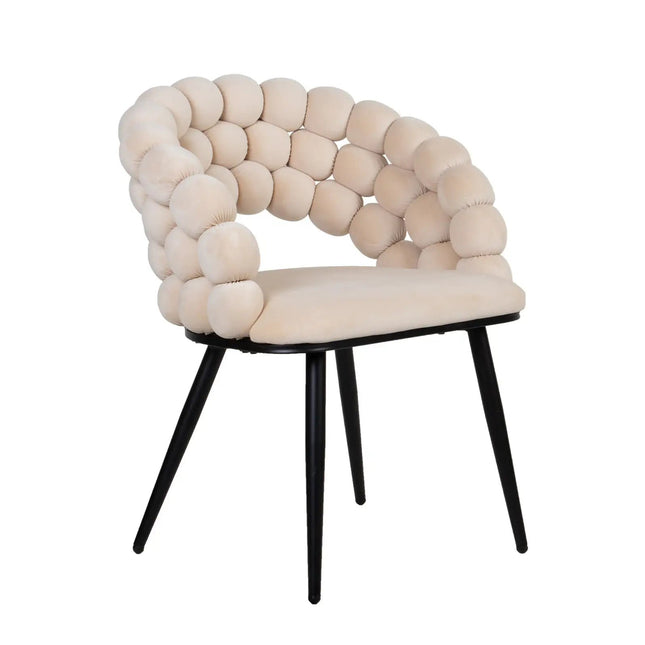Mondo tuoli - vaalea beige sametti - KalusteDuo_Huonekaluliike_Ruokatuoli