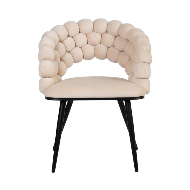 Mondo tuoli - vaalea beige sametti - KalusteDuo_Huonekaluliike_Ruokatuoli