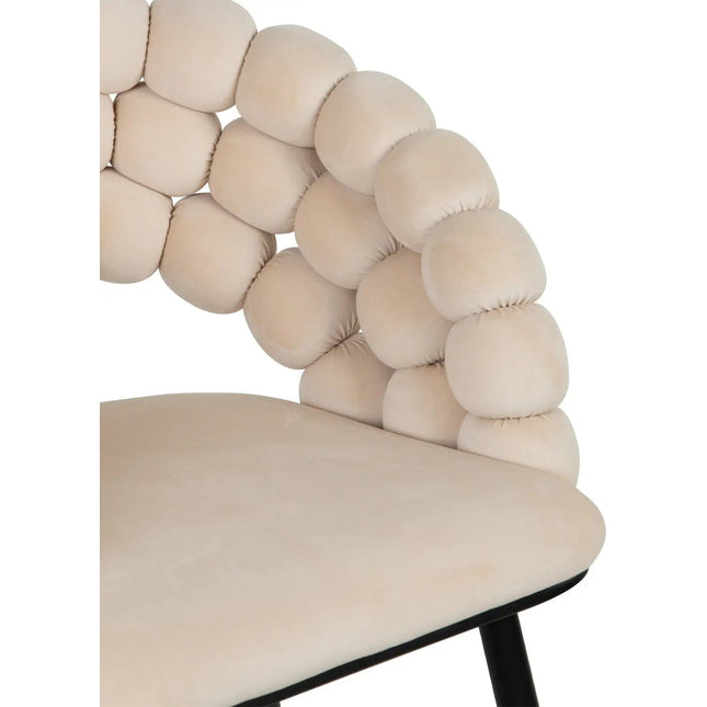 Mondo tuoli - vaalea beige sametti - KalusteDuo_Huonekaluliike_Ruokatuoli