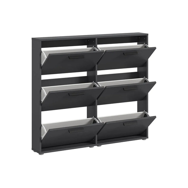 Nook kenkäkaappi 116 cm – antrasiitti - KalusteDuo_Huonekaluliike_kenkäkaappi