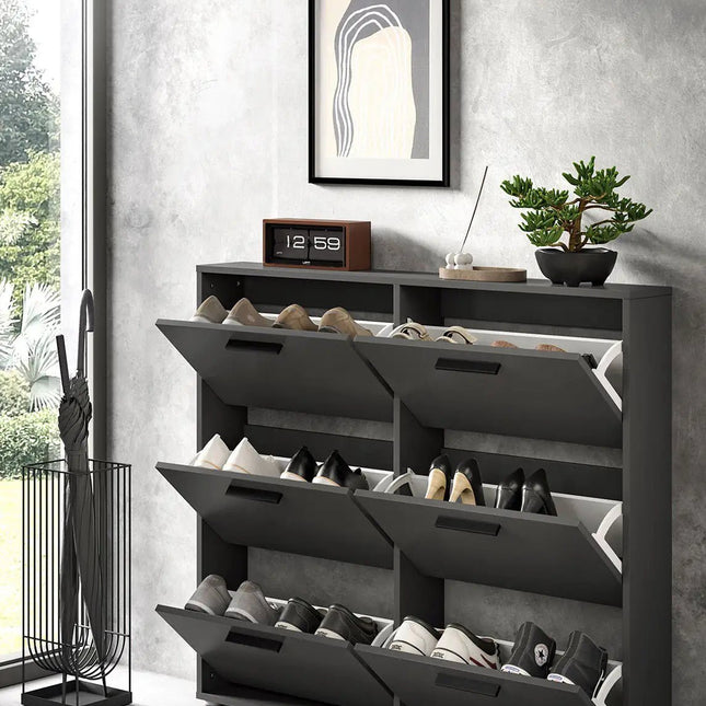 Nook kenkäkaappi 116 cm – antrasiitti - KalusteDuo_Huonekaluliike_kenkäkaappi