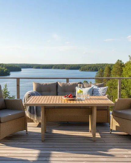 Nordic Rattan – ruokailuryhmä polyrottinki - KalusteDuo_Huonekaluliike_Ruokailuryhmä ulkokäyttöön
