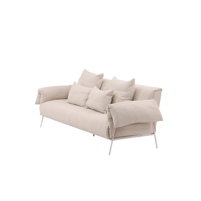 Öckerö sohva - valkoinen / beige pellava - KalusteDuo_Huonekaluliike_Sohva