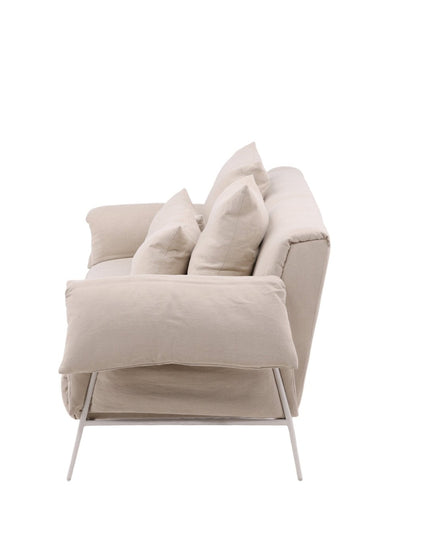 Öckerö sohva - valkoinen / beige pellava - KalusteDuo_Huonekaluliike_Sohva