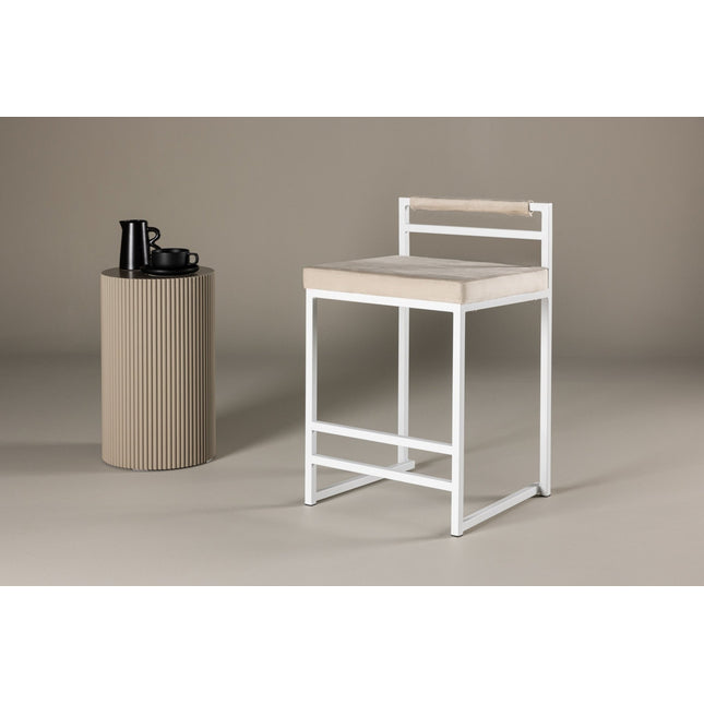 Opelika baarituoli 1 kpl - valkoinen / beige/ FSC 100% - KalusteDuo_Huonekaluliike_Tuoli