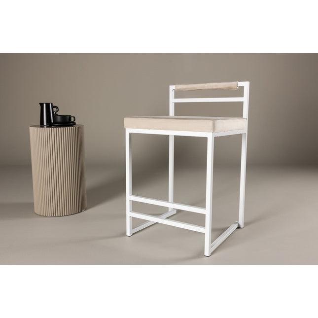 Opelika baarituoli 1 kpl - valkoinen / beige/ FSC 100% - KalusteDuo_Huonekaluliike_Tuoli