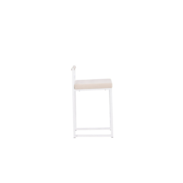 Opelika baarituoli 1 kpl - valkoinen / beige/ FSC 100% - KalusteDuo_Huonekaluliike_Tuoli