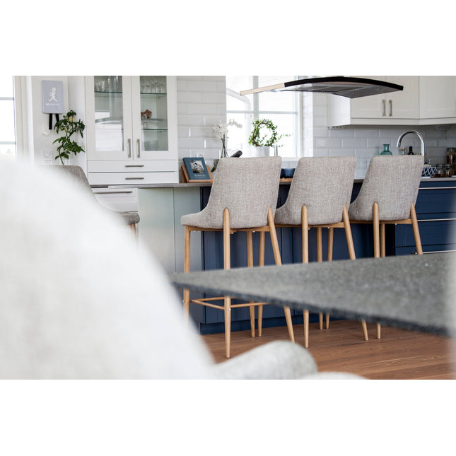Plaza - baarijakkara 2 kpl - tammi/vaaleanharmaa - KalusteDuo_Huonekaluliike_Tuoli