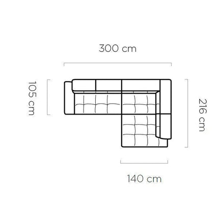 Plaza L kulmasohva aidolla nahalla - KalusteDuoHuonekaluliikeKulmasohva
