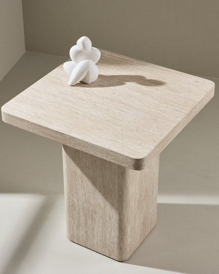 Qvart sohvapöytä 50x50x56 cm - travertiininvärinen - #KalusteDuo_#Huonekaluliike_Pöytä