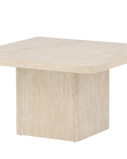 Qvart sohvapöytä 80x80x46 cm - travertiininvärinen - #KalusteDuo_#Huonekaluliike_Pöytä