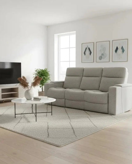 Relax 3-istuttava recliner sohva, kangas hopea - KalusteDuo_Huonekaluliike_recliner sohva