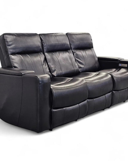 Relax 3‑istuttava sähkörecliner‑sohva - musta nahka - KalusteDuo_Huonekaluliike_recliner sohva