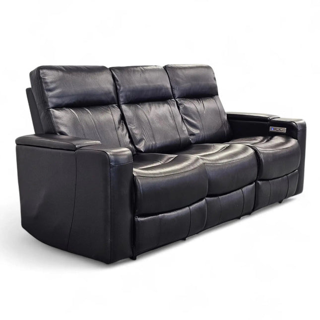 Relax 3‑istuttava sähkörecliner‑sohva - musta nahka - KalusteDuo_Huonekaluliike_recliner sohva