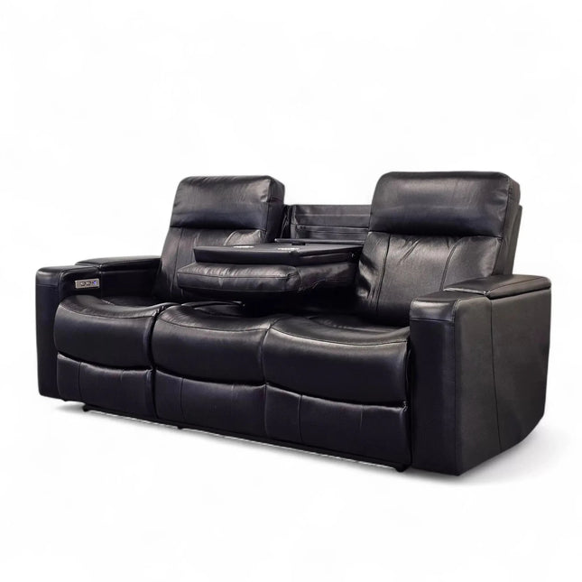 Relax 3‑istuttava sähkörecliner‑sohva - musta nahka - KalusteDuo_Huonekaluliike_recliner sohva
