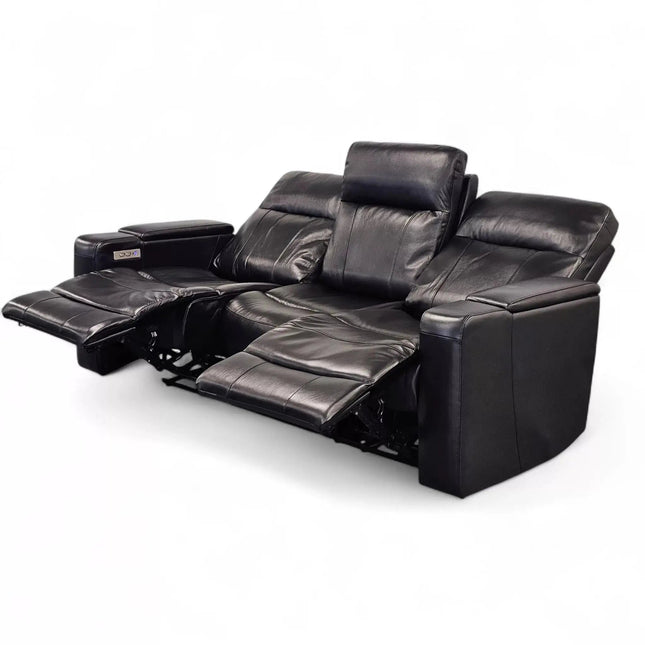 Relax 3‑istuttava sähkörecliner‑sohva - musta nahka - KalusteDuo_Huonekaluliike_recliner sohva