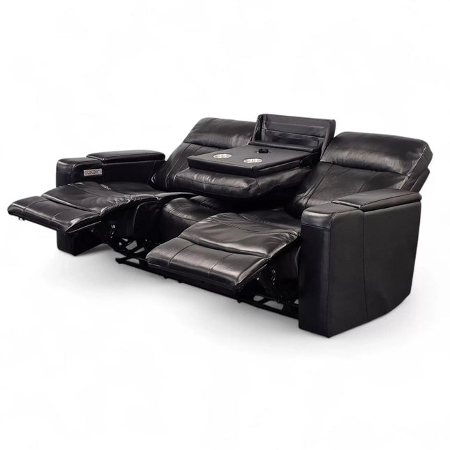 Relax 3‑istuttava sähkörecliner‑sohva - musta nahka - KalusteDuo_Huonekaluliike_recliner sohva