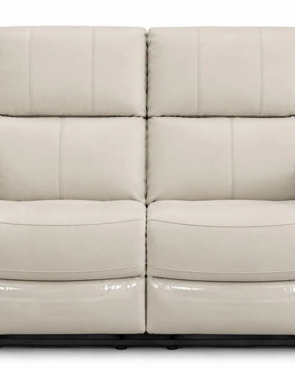 Relaxo – 2‑istuttava kermanvärinen recliner‑mekanismisohva nahalla - KalusteDuo_Huonekaluliike_2-istuttava sohva