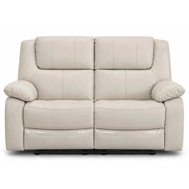 Relaxo – 2‑istuttava kermanvärinen recliner‑mekanismisohva nahalla - KalusteDuo_Huonekaluliike_2-istuttava sohva