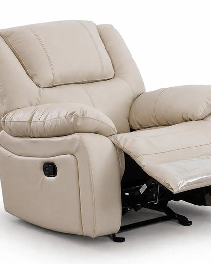 Relaxo – kermanvärinen recliner nojatuoli nahalla - KalusteDuo_Huonekaluliike_recliner tuoli
