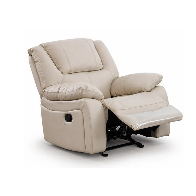 Relaxo – kermanvärinen recliner nojatuoli nahalla - KalusteDuo_Huonekaluliike_recliner tuoli