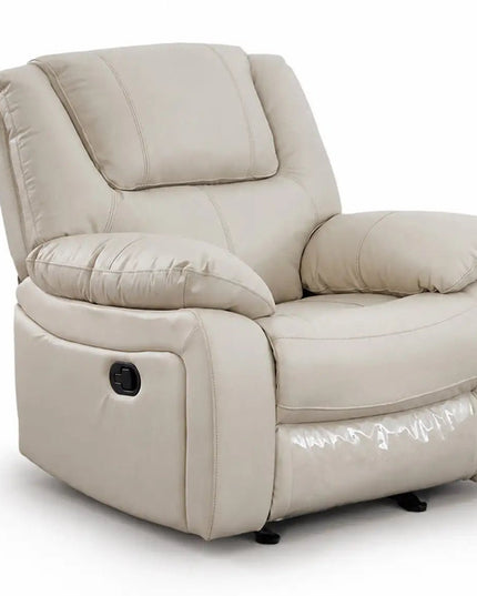 Relaxo – kermanvärinen recliner nojatuoli nahalla - KalusteDuo_Huonekaluliike_recliner tuoli