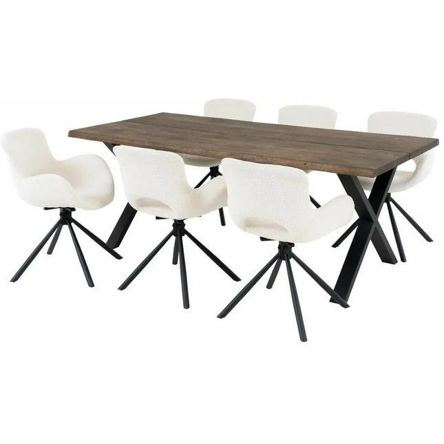 Ruokailuryhmä Toulon Pöytä + 6 Amorim tuolia - KalusteDuoHuonekaluliikeRuokailuryhmä