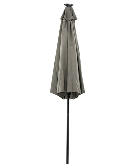Sabal - aurinkovarjo LED-valolla - harmaa - 270cm - KalusteDuo_Huonekaluliike_Aurinkovarjo